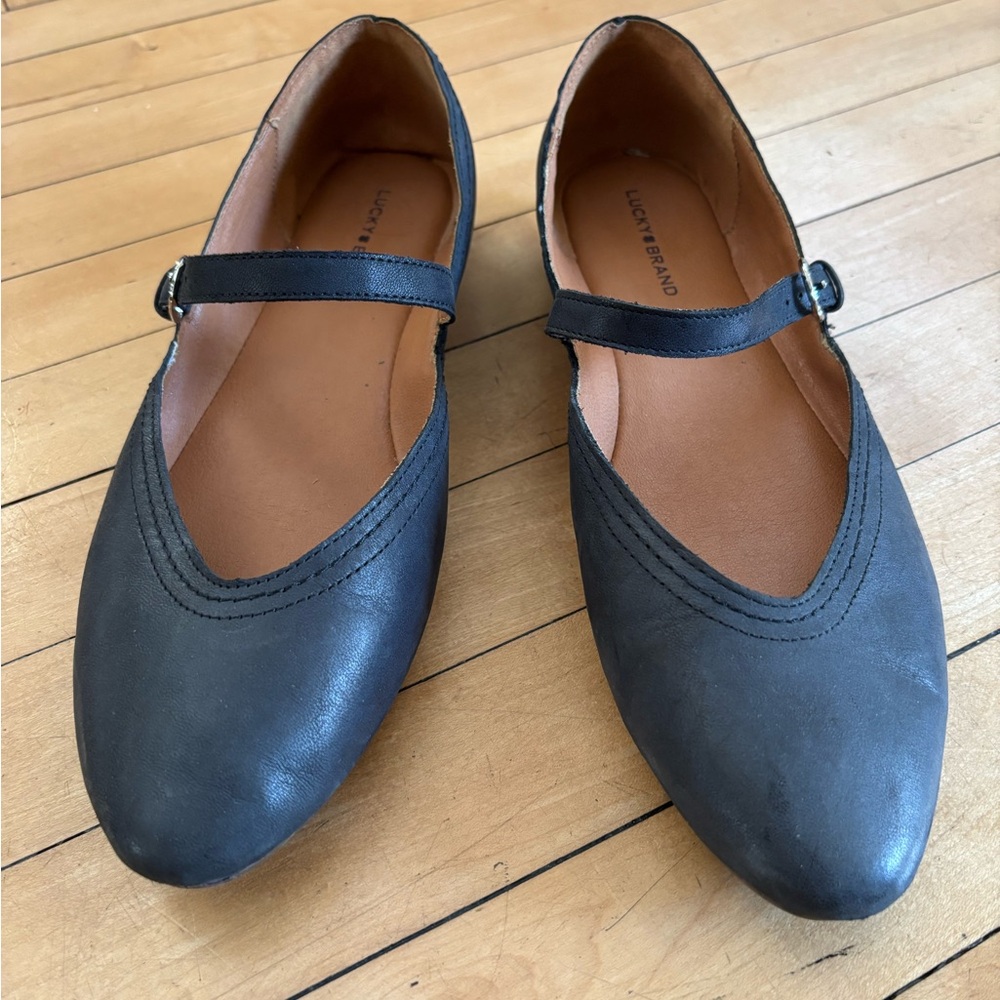 Lucky Brand Black Mary Jane Flats
